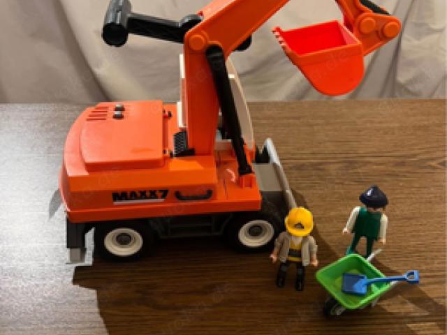 Playmobil Baustelle Schaufelbagger mit Zubehör - 1